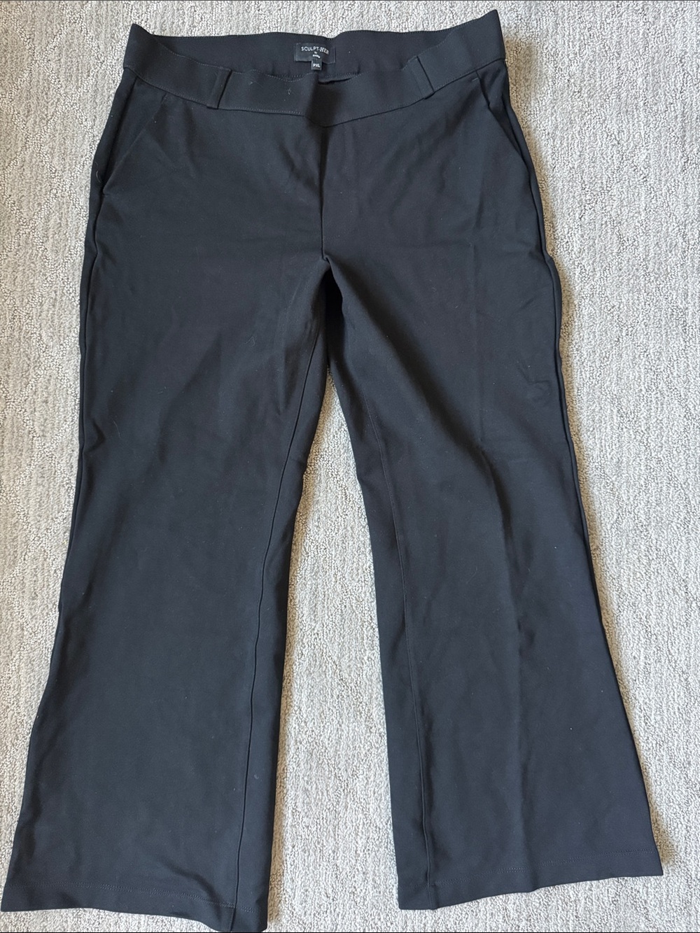 NYDJ Black Wide-Leg Pull-On Trousers